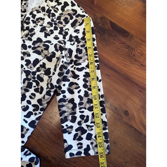 J McLaughlin Terin Dress Small Leopard Print Ruffle Neck Sheath Catalina Cloth - Picture 7 of 10